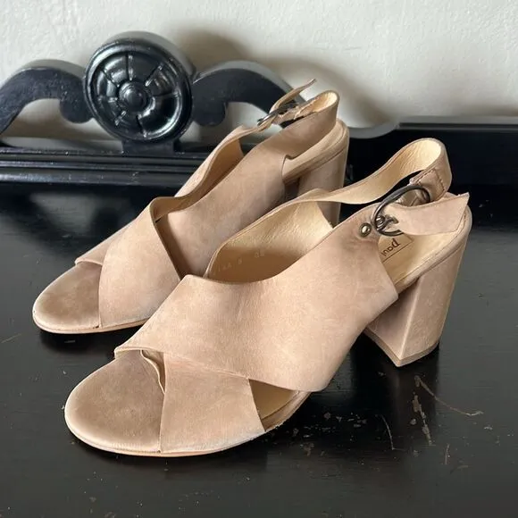 Paul Green Retro Cross Strap Slingback Sandal Block Heel