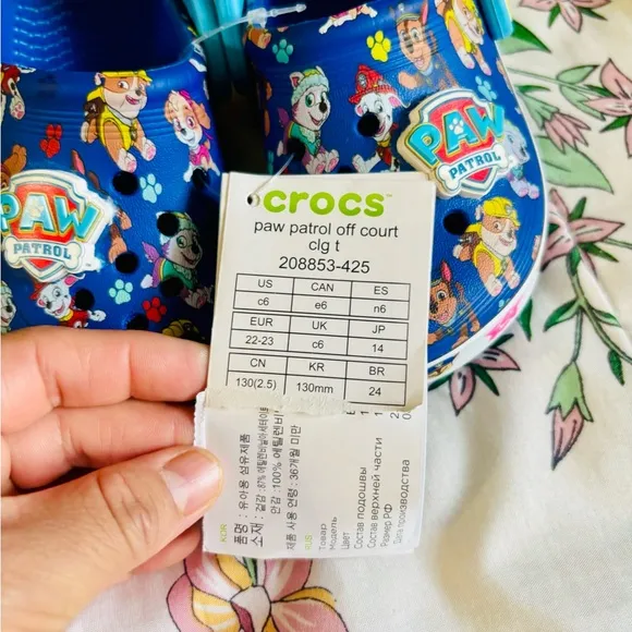 Paw Patrol toddler Blue Clogs crocs 6c