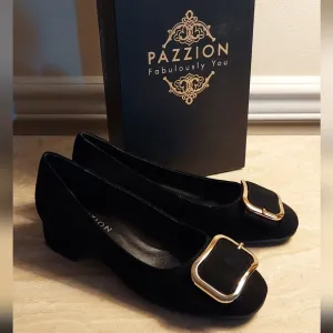 Pazzion Suede Short Block Heels (NWOT)