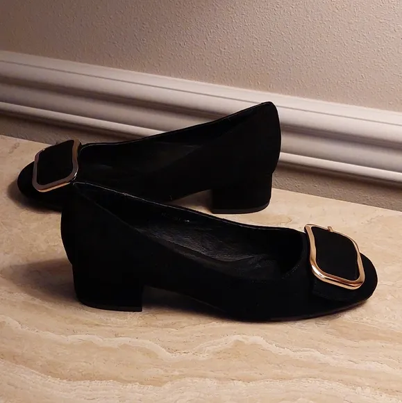 Pazzion Suede Short Block Heels (NWOT)
