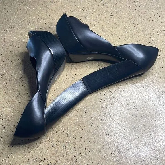 Pelle Moda Amelia Black Platform Stiletto Open Toe High Heels 7