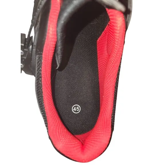 Peloton Men's Cycling Shoes Black &amp; Red Size 45 With Delta-Compatible Cleats
