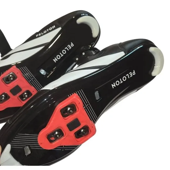 Peloton Men's Cycling Shoes Black &amp; Red Size 45 With Delta-Compatible Cleats