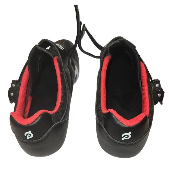 Peloton Men's Cycling Shoes Black &amp; Red Size 45 With Delta-Compatible Cleats