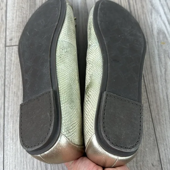 Perfect Vionic Minna Orthopedic Ballet Flat Shoes Comfort Supportive Gold 10