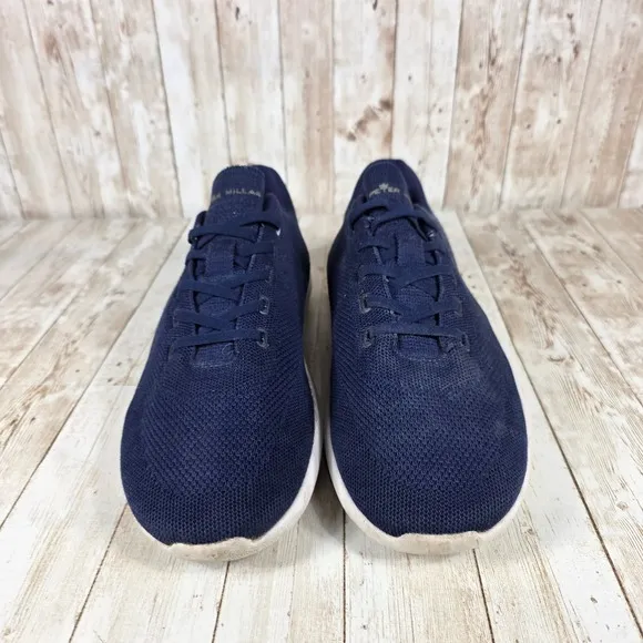Peter Millar Knit Trainer Sneakers Lightweight Comfort Navy Blue Mens 12
