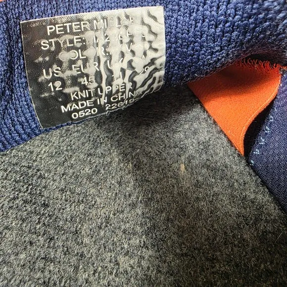 Peter Millar Knit Trainer Sneakers Lightweight Comfort Navy Blue Mens 12