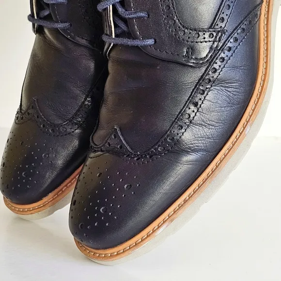 Pikolinos Genuine Leather Men's Salou Oxfords, Black, Made in Spain Size 8M