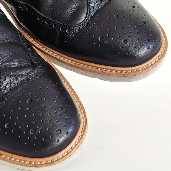 Pikolinos Genuine Leather Men's Salou Oxfords, Black, Made in Spain Size 8M