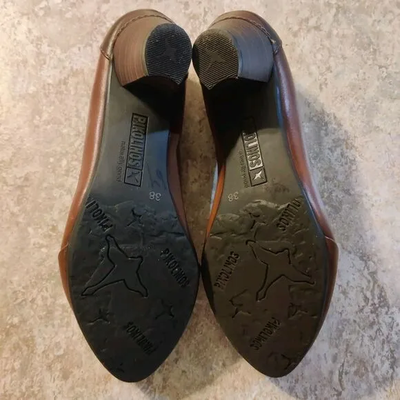 Pikolinos Pumps Women's Size 38 / US 7 Brown Leather Heels