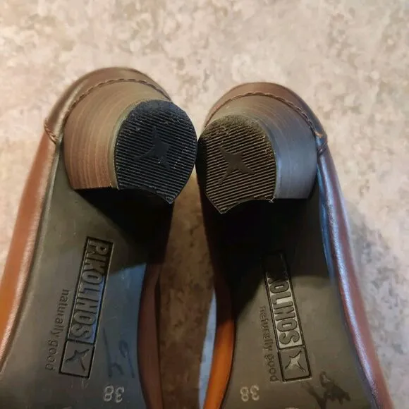 Pikolinos Pumps Women's Size 38 / US 7 Brown Leather Heels