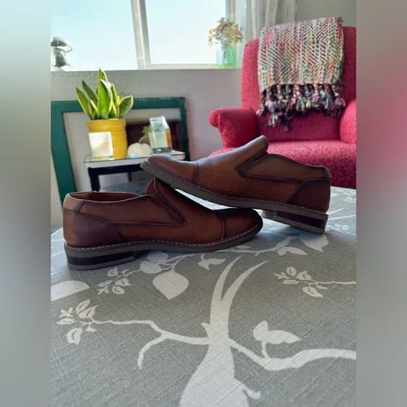 Pikolinos Slip-On Leather Oxfords, Brandy, Size 41, (Size 8)