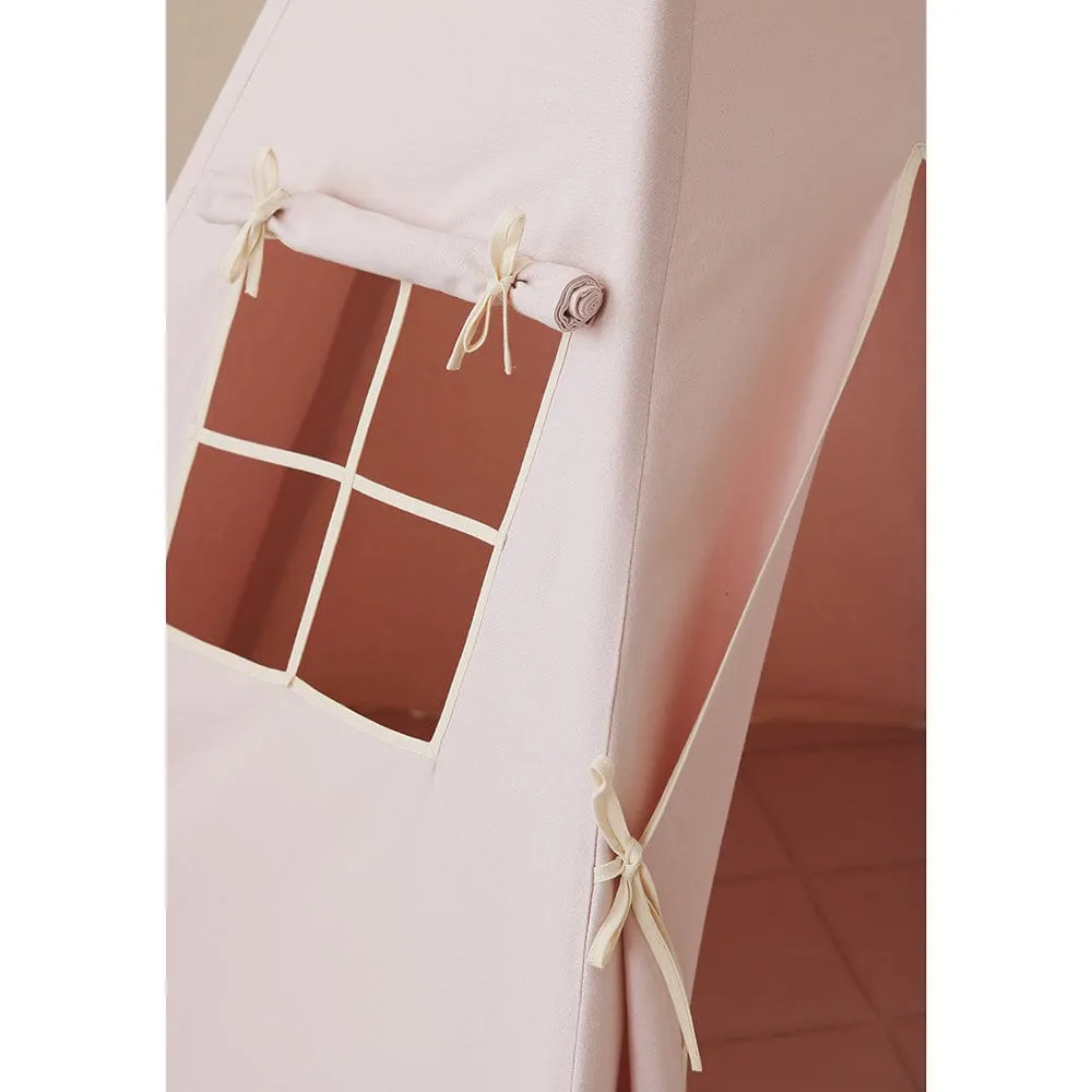 Pink And Beige Teepee And Mat Set - Pink & Beige