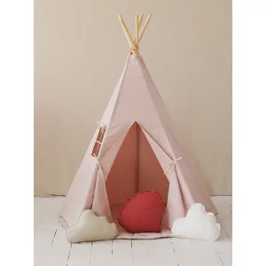Pink And Beige Teepee And Mat Set - Pink & Beige