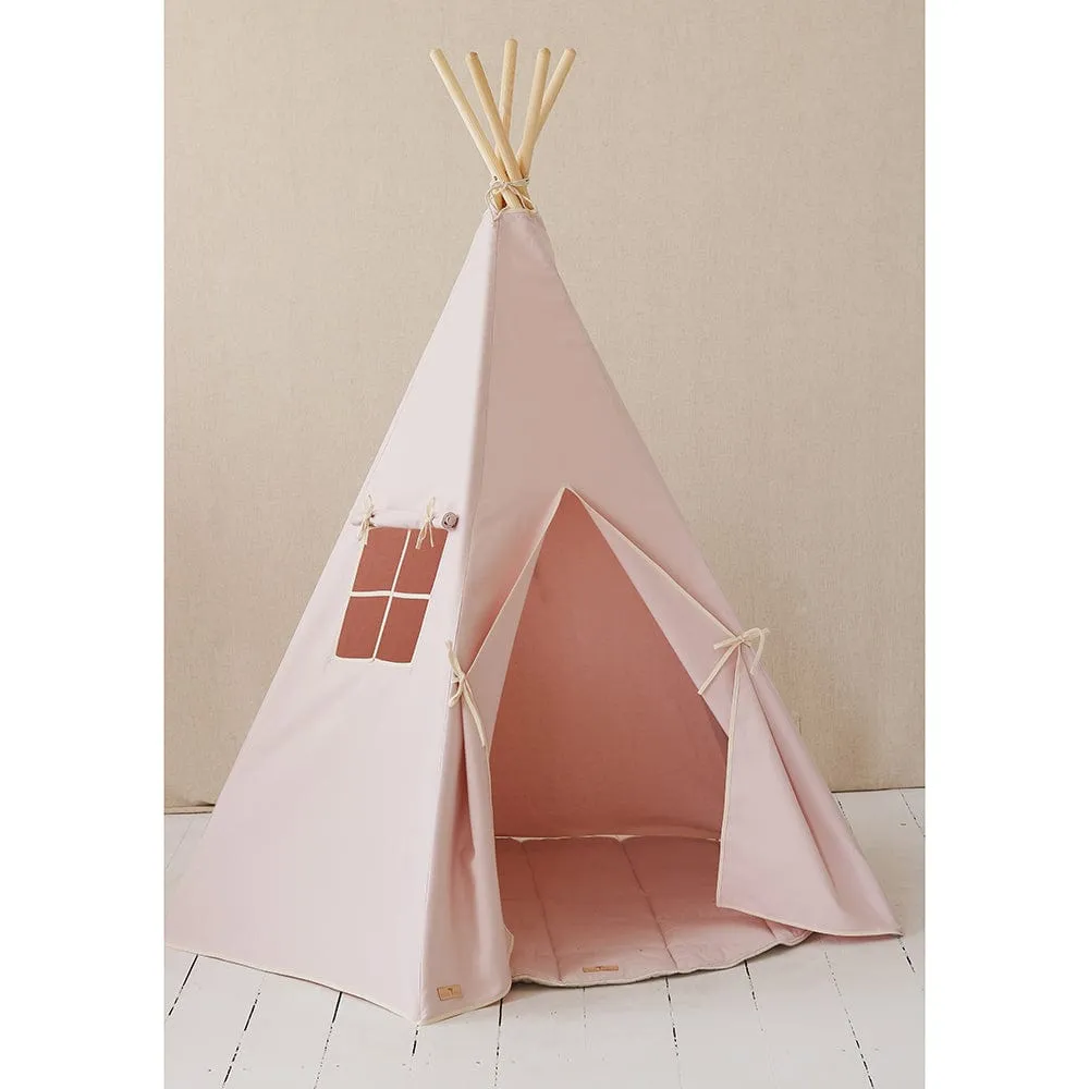 Pink And Beige Teepee And Mat Set - Pink & Beige