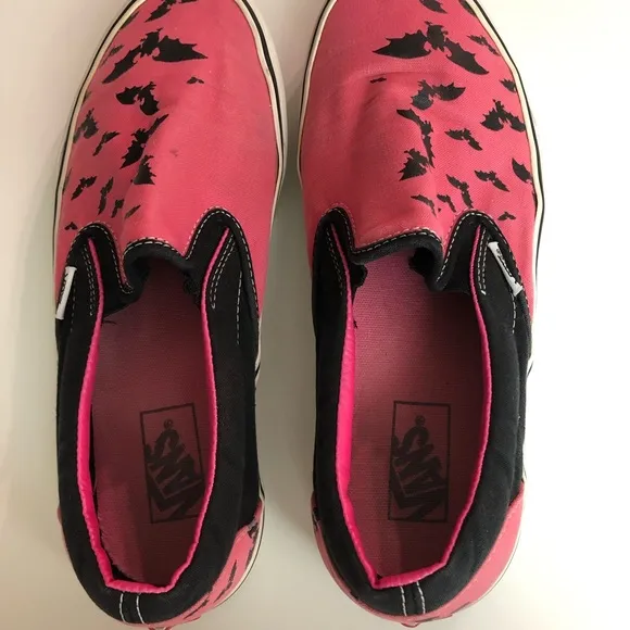 Pink Rare Limited Edition Vans Warped Bat Trail Slip On