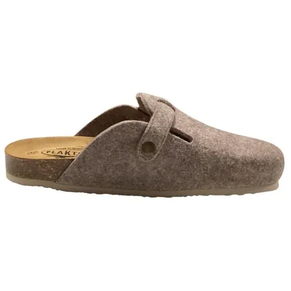 Plakton Clogs Women 11 42 Beige Blogg Felted Wool Cork Slip On Soft Footbed NEW
