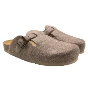 Plakton Clogs Women 11 42 Beige Blogg Felted Wool Cork Slip On Soft Footbed NEW