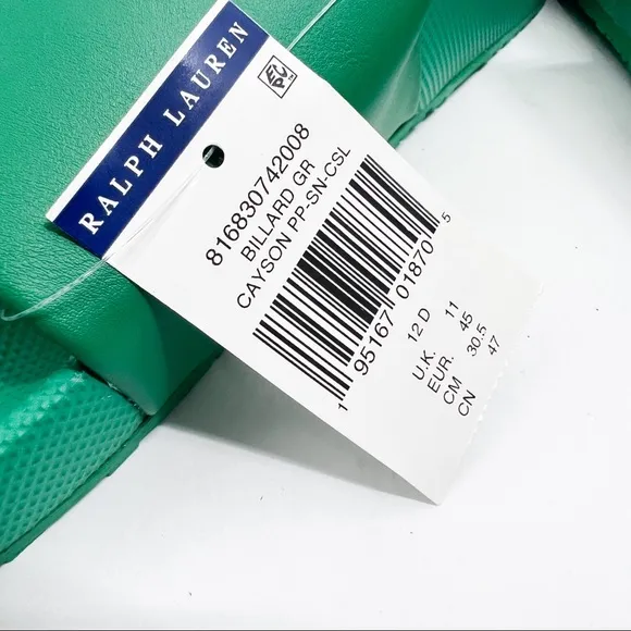 Polo Ralph Lauren Cayson Pony Slides Sandals Billiard Green