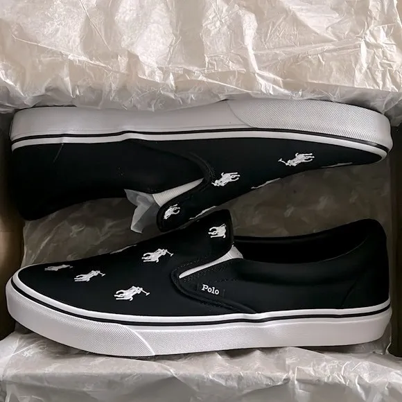Polo Ralph Lauren Kaeton Allover Pony Slip-On Sneakers, US13 EU46 New in Box