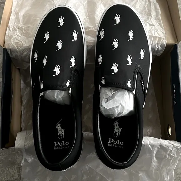 Polo Ralph Lauren Kaeton Allover Pony Slip-On Sneakers, US13 EU46 New in Box