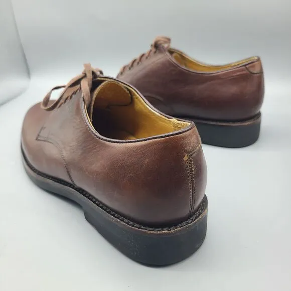 Polo Ralph Lauren Mens Lace Up Oxfords Brown Leather Dress Shoes sz 10 D