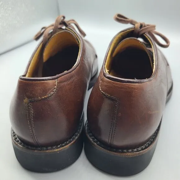 Polo Ralph Lauren Mens Lace Up Oxfords Brown Leather Dress Shoes sz 10 D