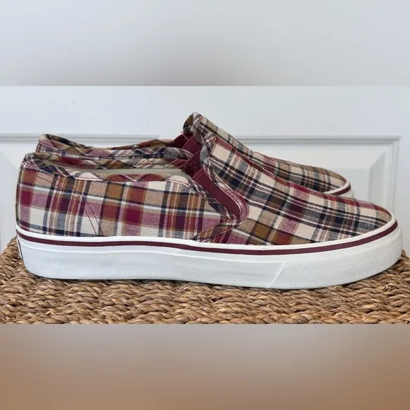 Polo Ralph Lauren Men’s Mansheim Madras Slip Ons Size 11‎