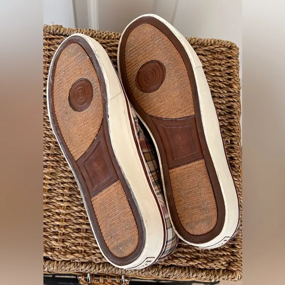 Polo Ralph Lauren Men’s Mansheim Madras Slip Ons Size 11‎