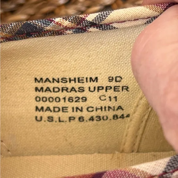 Polo Ralph Lauren Men’s Mansheim‎ Madras Slip Ons Size 11