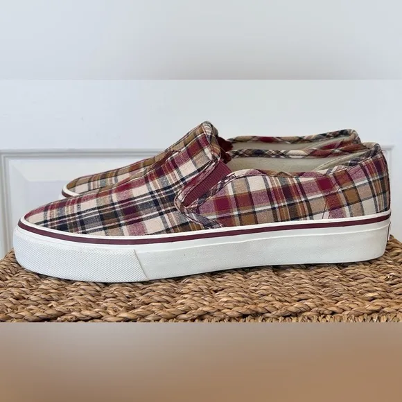 Polo Ralph Lauren Men’s Mansheim Madras Slip Ons Size 11‎