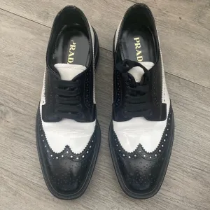 PRADA Bicolor Leather platform Oxfords / brogues