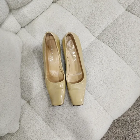 Prada Square Toe Heels