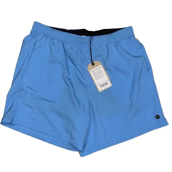 Prana Peak To Pavement Lined  Shorts in Clear Sky - Blue Mens Sz L NWT