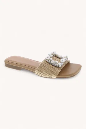 Prime Pearl Embellished Slides