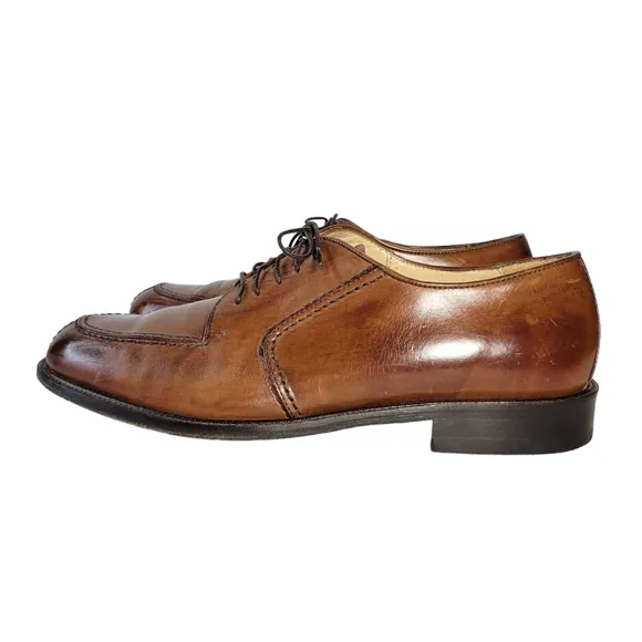 Pronto Uomo Italian leather brown oxfords Size 9.5