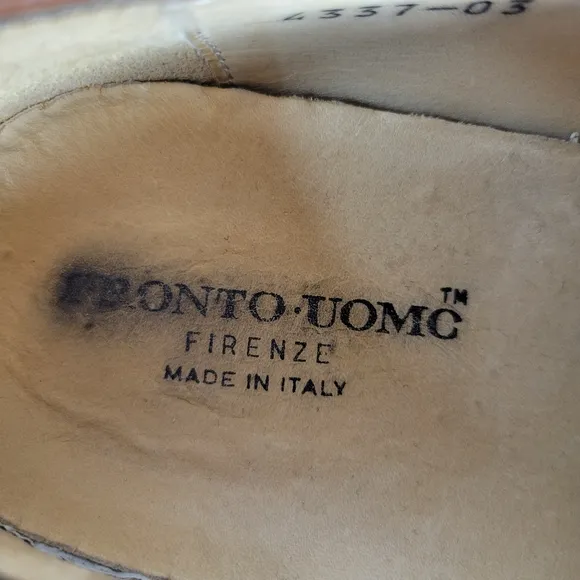 Pronto Uomo Italian leather brown oxfords Size 9.5