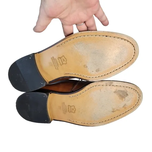 Pronto Uomo Italian leather brown oxfords Size 9.5