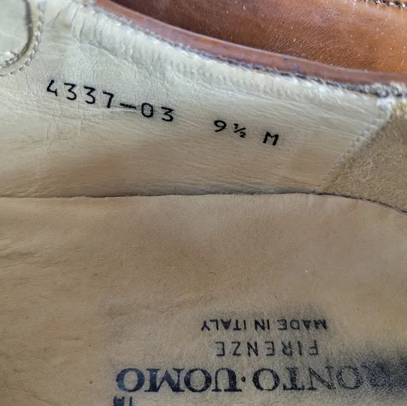 Pronto Uomo Italian leather brown oxfords Size 9.5