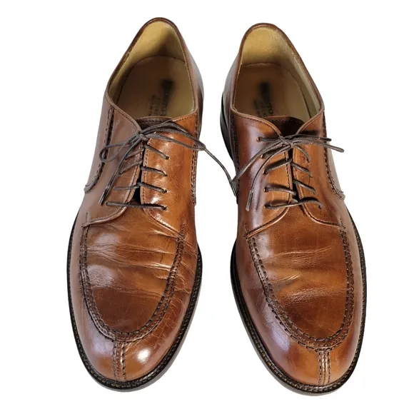 Pronto Uomo Italian leather brown oxfords Size 9.5