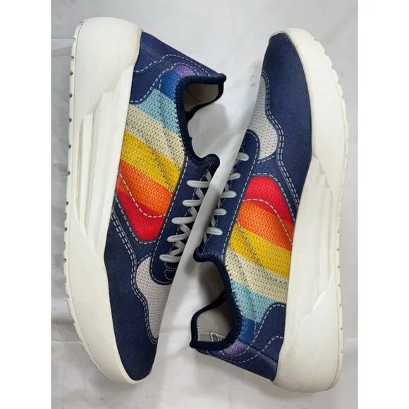 Psudo Court Blue Multicolor Slip On Stretch Sneaker Mens Size 13