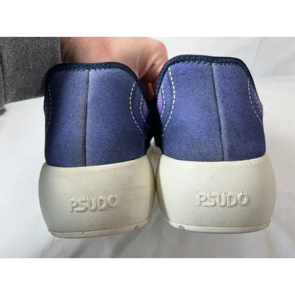 Psudo Court Blue Multicolor Slip On Stretch Sneaker Mens Size 13