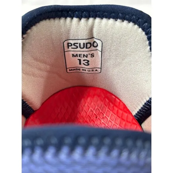 Psudo Court Blue Multicolor Slip On Stretch Sneaker Mens Size 13