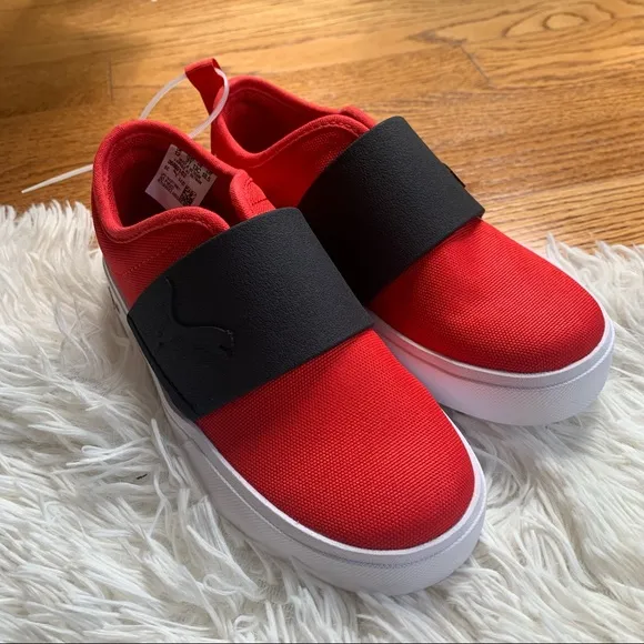 PUMA child El Rey 2 Slip on Sneaker, High Risk Red-puma B, 13 Little Kid