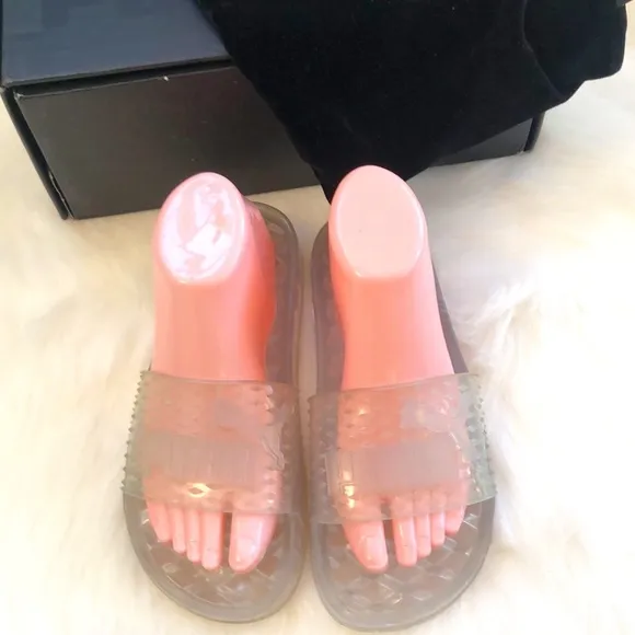 Puma FENTY Ladies Clear Jelly Slides Size 6.5