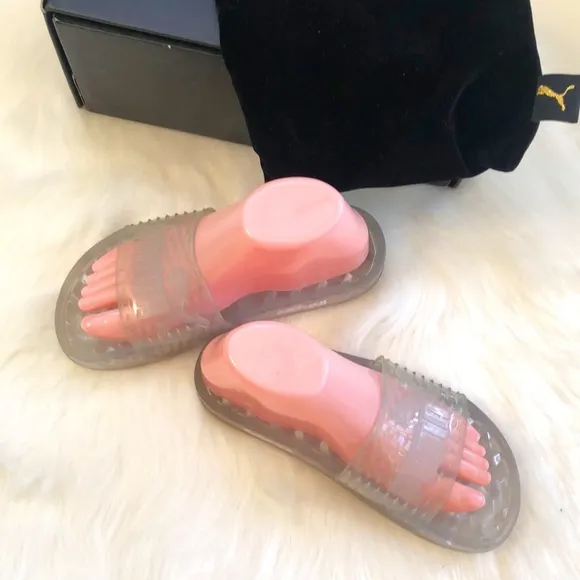 Puma FENTY Ladies Clear Jelly Slides Size 6.5