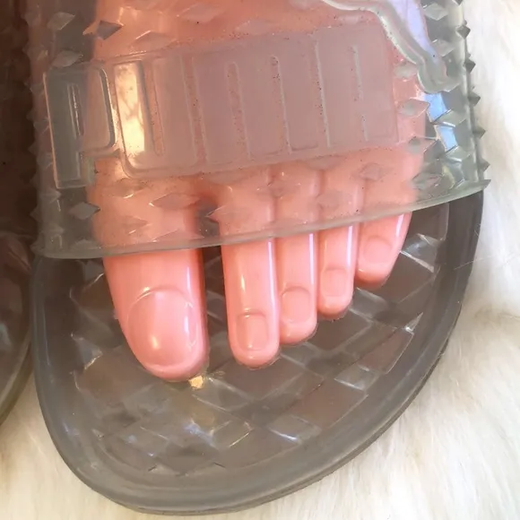 Puma FENTY Ladies Clear Jelly Slides Size 6.5