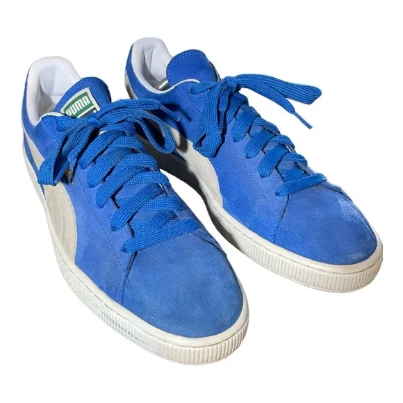 Puma Men's Size 11.5 Suede Classic Lace Up Sneakers Shoes Casual Blue