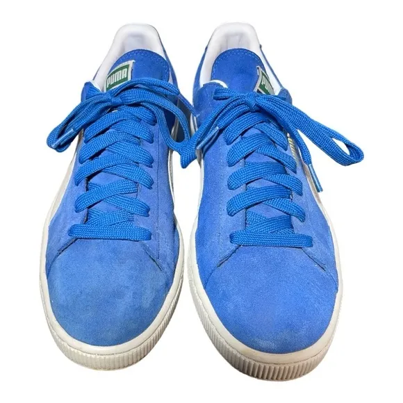 Puma Men's Size 11.5 Suede Classic Lace Up Sneakers Shoes Casual Blue