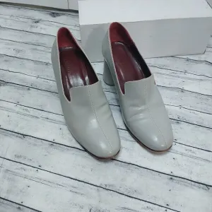 Rachel Comey May Gray Leather Loafer Block Heel Pumps Heels Size 5.5.